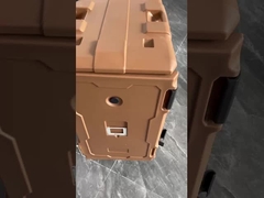 82qt Easy Transport Insulated Front Loading Food Pan Carrier 6 Pan Capacity Red with 4 Wheels